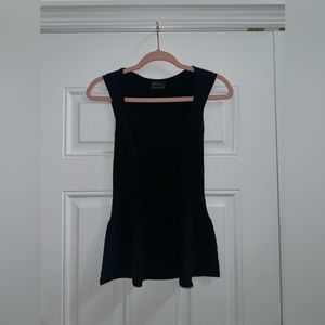 Torn by Ronny Kobo Black Peplum Top Size XS